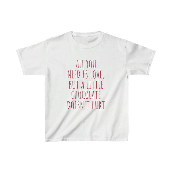 KIDS "A LITTLE CHOCOLATE DOESN'T HURT" TEE